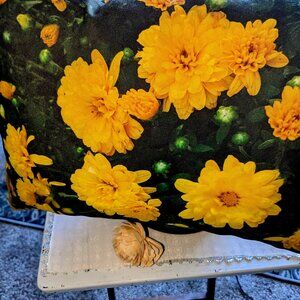 New throw yellow flower throw pillow 22x17